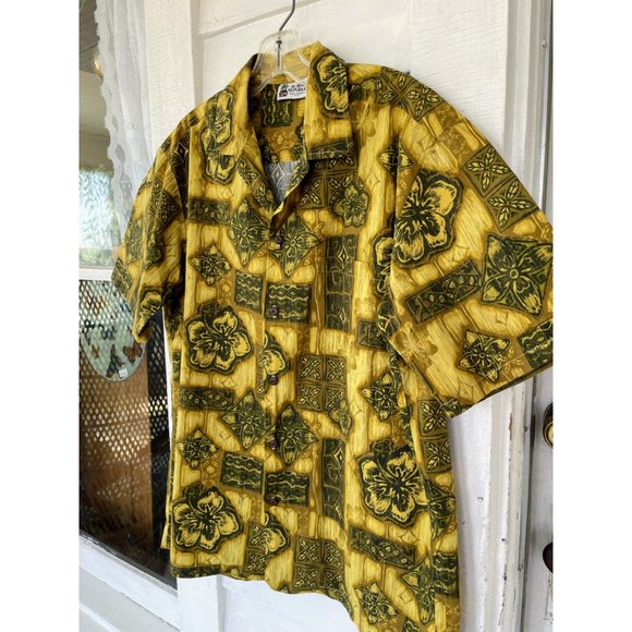 Vintage 1970s Mens Hawaiian button Shirt Aloha Republic Size Large - Picture 2 of 15